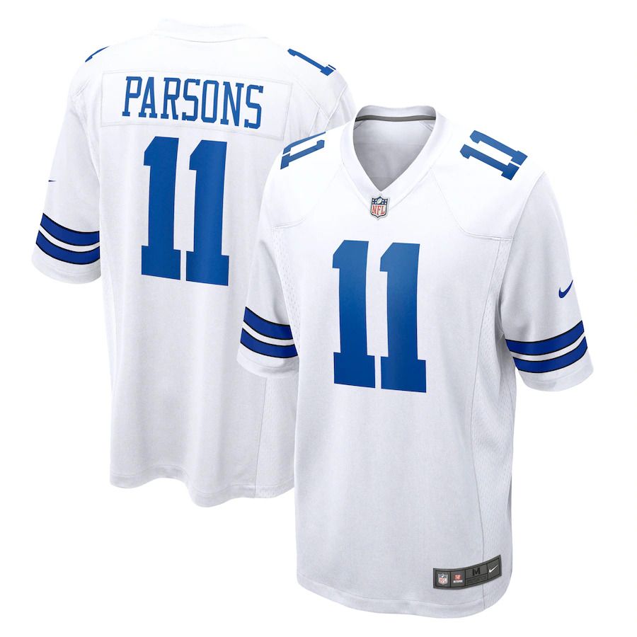 Men Dallas Cowboys #11 Micah Parsons Nike White Game NFL Jersey